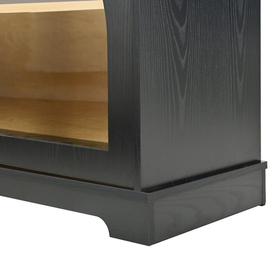 3-Piece Retro Entertainment Center for Tvs up to 70", Two-Tone Farmhouse TV Stand with Sideboard & Bookshelf