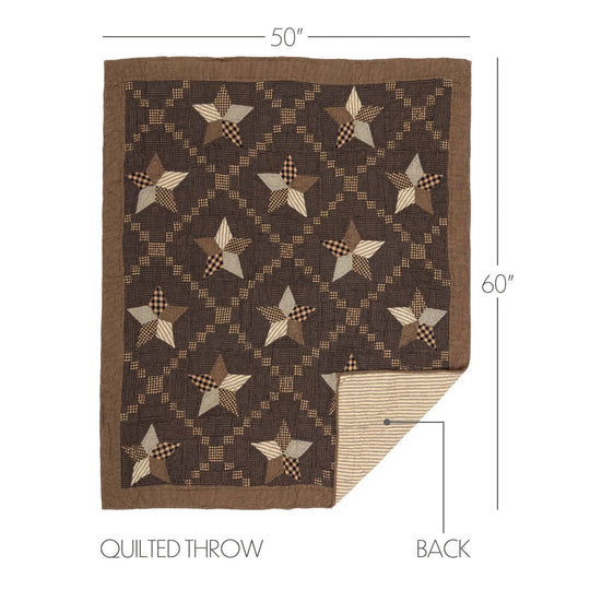 Farmhouse Star Quilted Throw 60X50