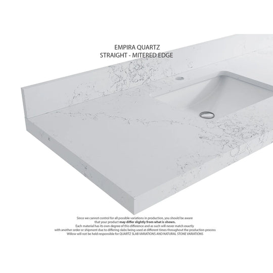 Willow Collection 84 in W X 22 in D X 36 in H Boston Double Bowl Sink Bathroom Vanity with Countertop