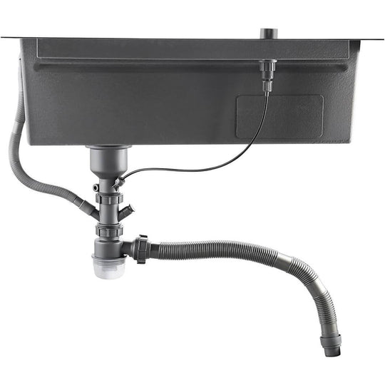 New 33"X22" Stainless Steel Waterfall Kitchen Sink with Temperature Display in Fahrenheit, Pull-Down, KS2206L-PRO