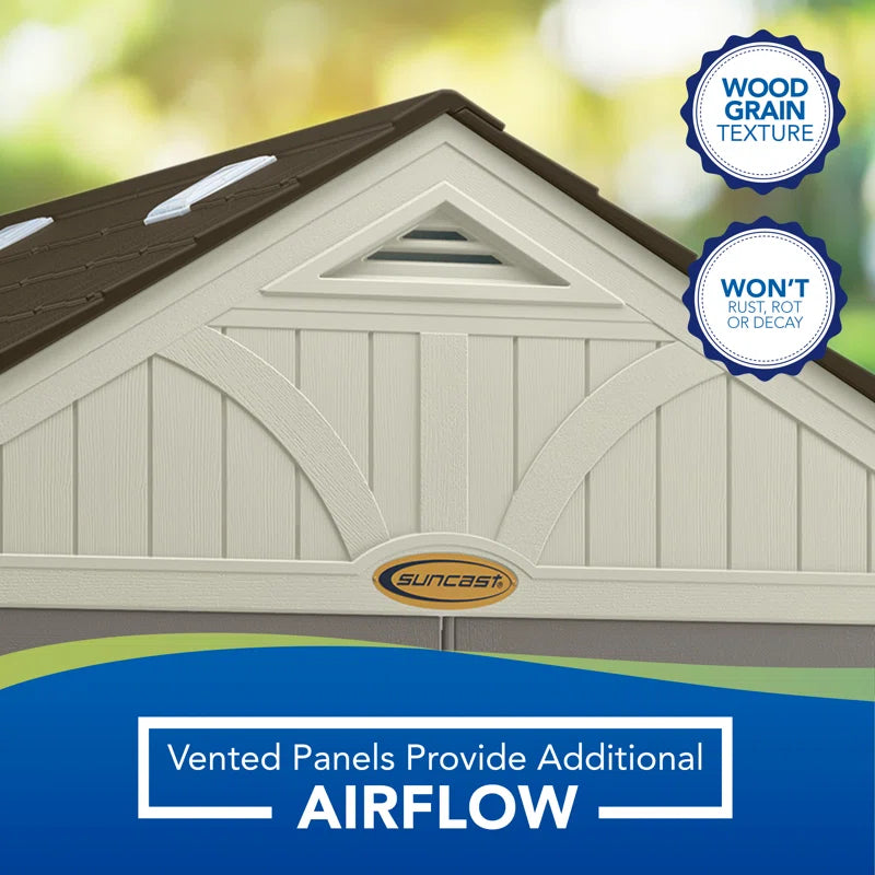 Outdoor Vanilla 8 Ft. W X 4 Ft. D Plastic Storage Shed