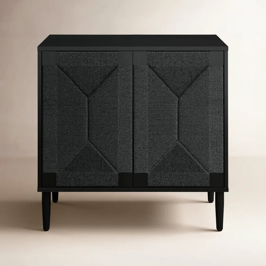 Carreiro 32"W Woven Transitional 2-Door Accent Cabinet