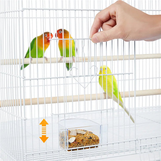 Taylorsville Iron Flat Top Table Top Bird Cage with Perch