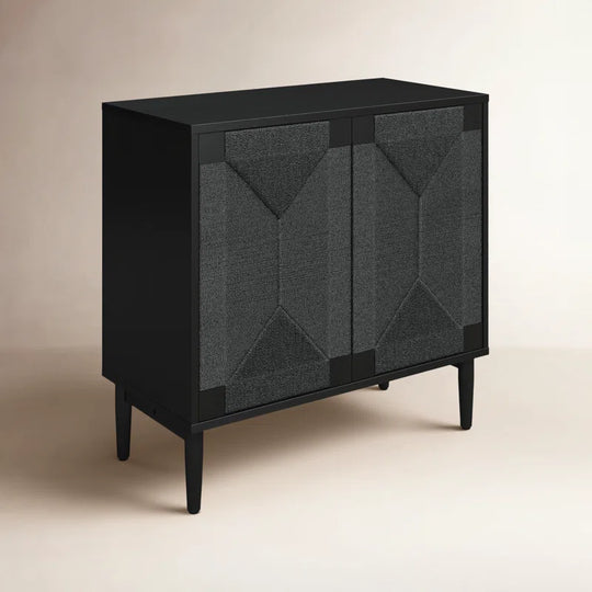 Carreiro 32"W Woven Transitional 2-Door Accent Cabinet