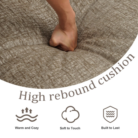 No Assembly Chenille Modular Sectional Sofa Comfy Cloud Couch