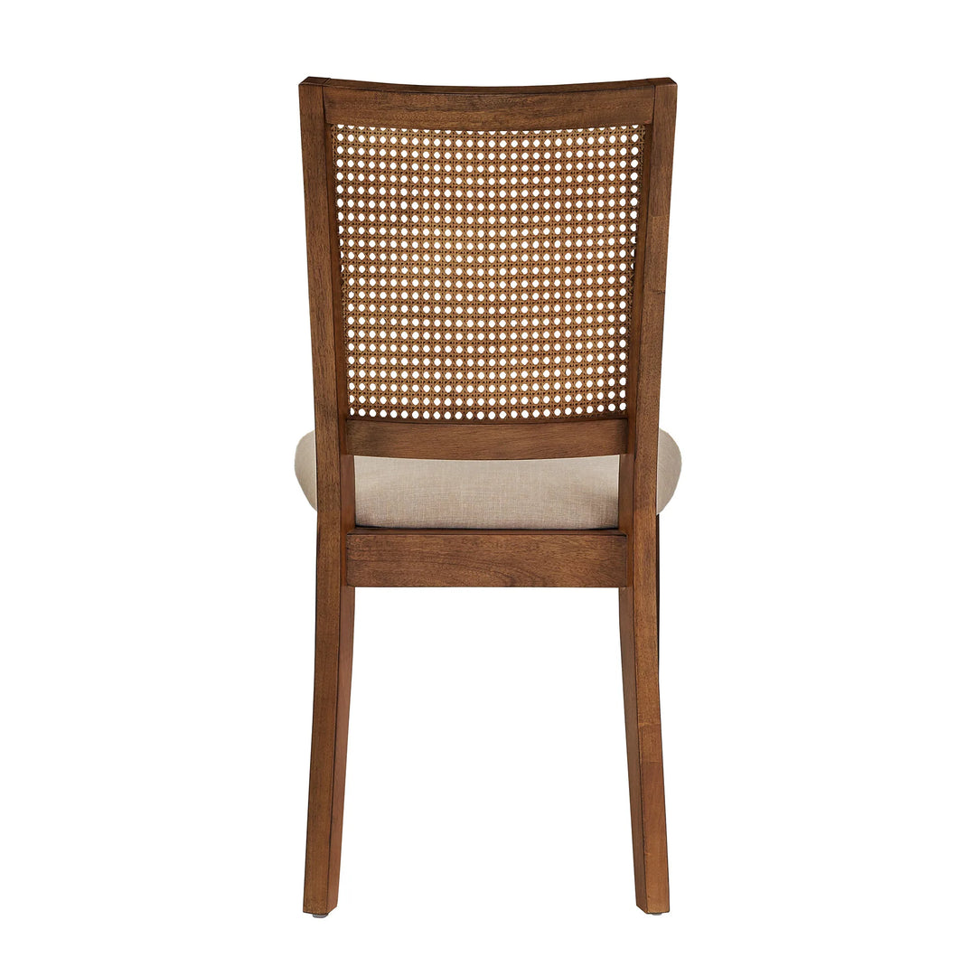 Eleanor Beige Linen Rattan Dining Chairs (Set of 2) by  Classic