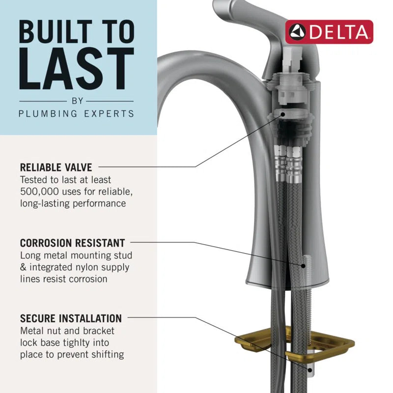 Modern Single Hole Bathroom Faucet with Drain Assembly, Single Handle Bathroom Sink Faucet