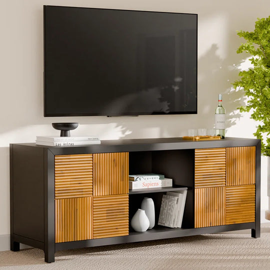 Vivian Jade Solid Wood Fully Assembled TV Stand for Tvs up to 60"