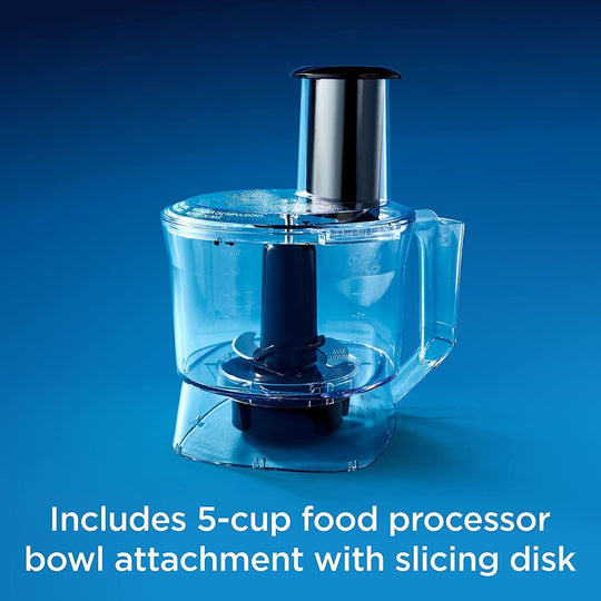 Blender and Food Processor Combo with 3 Settings for Smoothies, Shakes, and Food Chopping - Metallic Gray