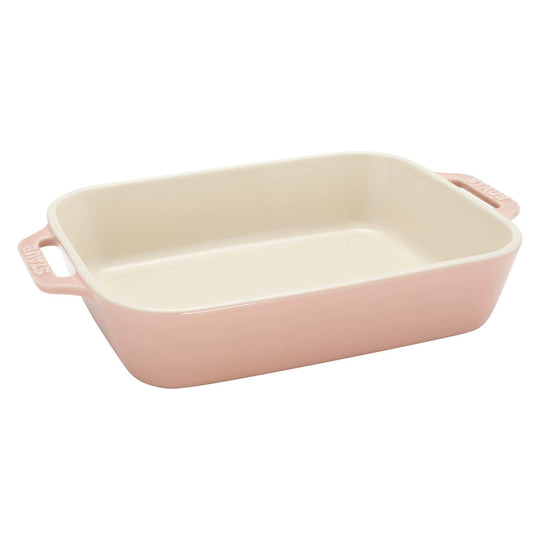 Ceramic 4-Pc Baking Pans Set, Casserole Dish with Lid, Brownie Pan, Pastel