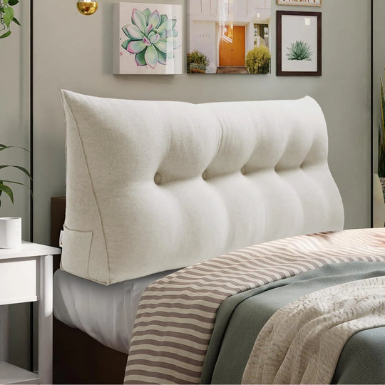 Bed Rest Wedge Reading Pillow Headboard Back Support Cushion