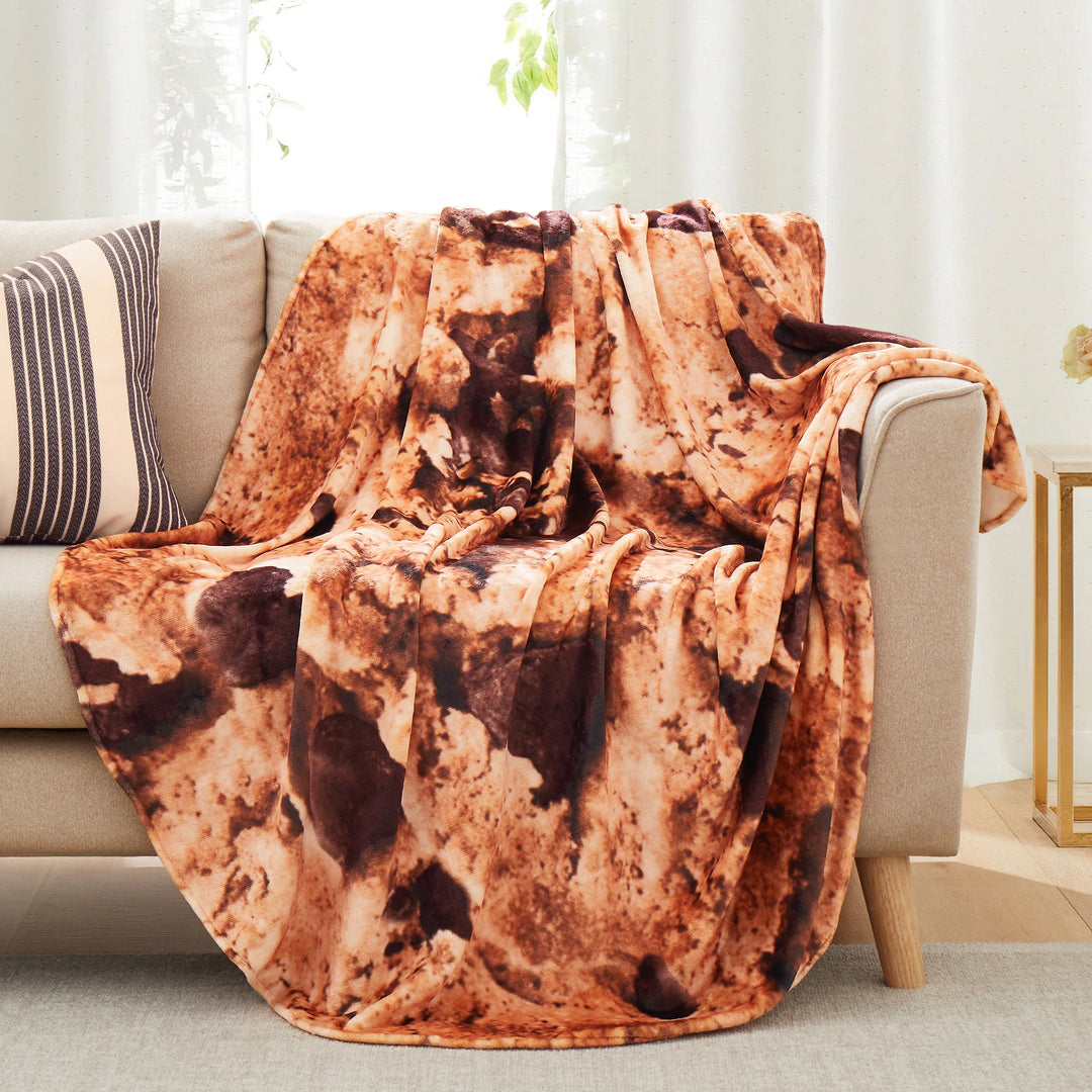 Kids' and Adult Halloween Food Throw Blanket, Microfiber Funny Food Blanket for Home or Dorm Decor