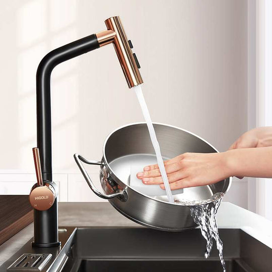 Kitchen Faucet with Pull down Sprayer, Cold & Hot Water Function