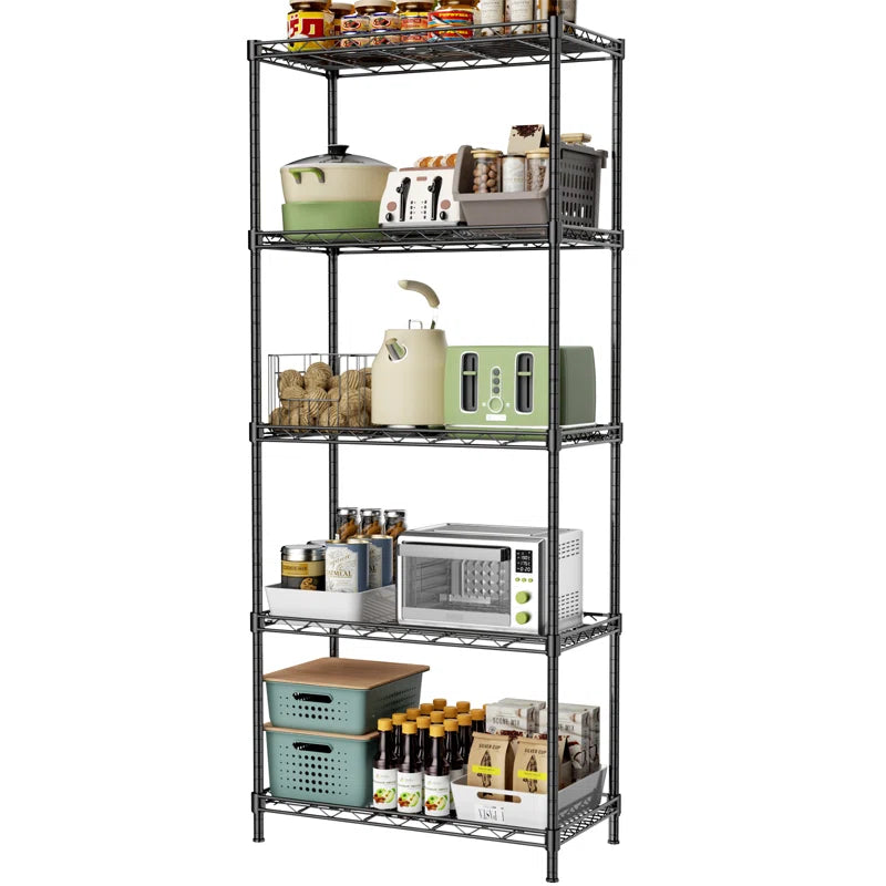 Height-Adjustable Garage Wire Shelving Unit for Kitchen, Laundry Room, Pantry, Warehouse, Basement