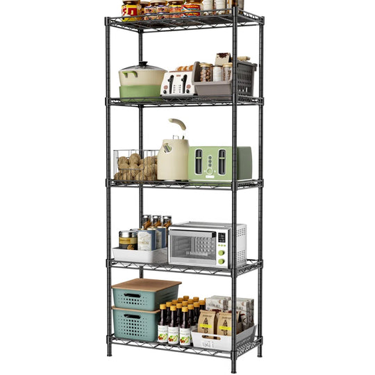 Height-Adjustable Garage Wire Shelving Unit for Kitchen, Laundry Room, Pantry, Warehouse, Basement