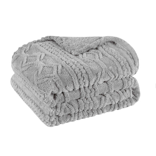 Arctic Boho Jacquard Plush Fluffy Fleece Blanket