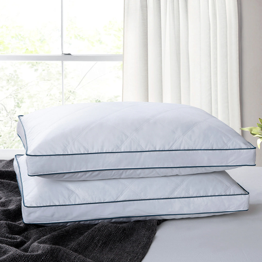Medium-Firm 2-Inch Gusset Feather and down Pillows Set of 2