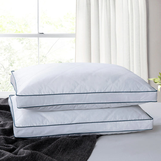 Medium-Firm 2-Inch Gusset Feather and down Pillows Set of 2