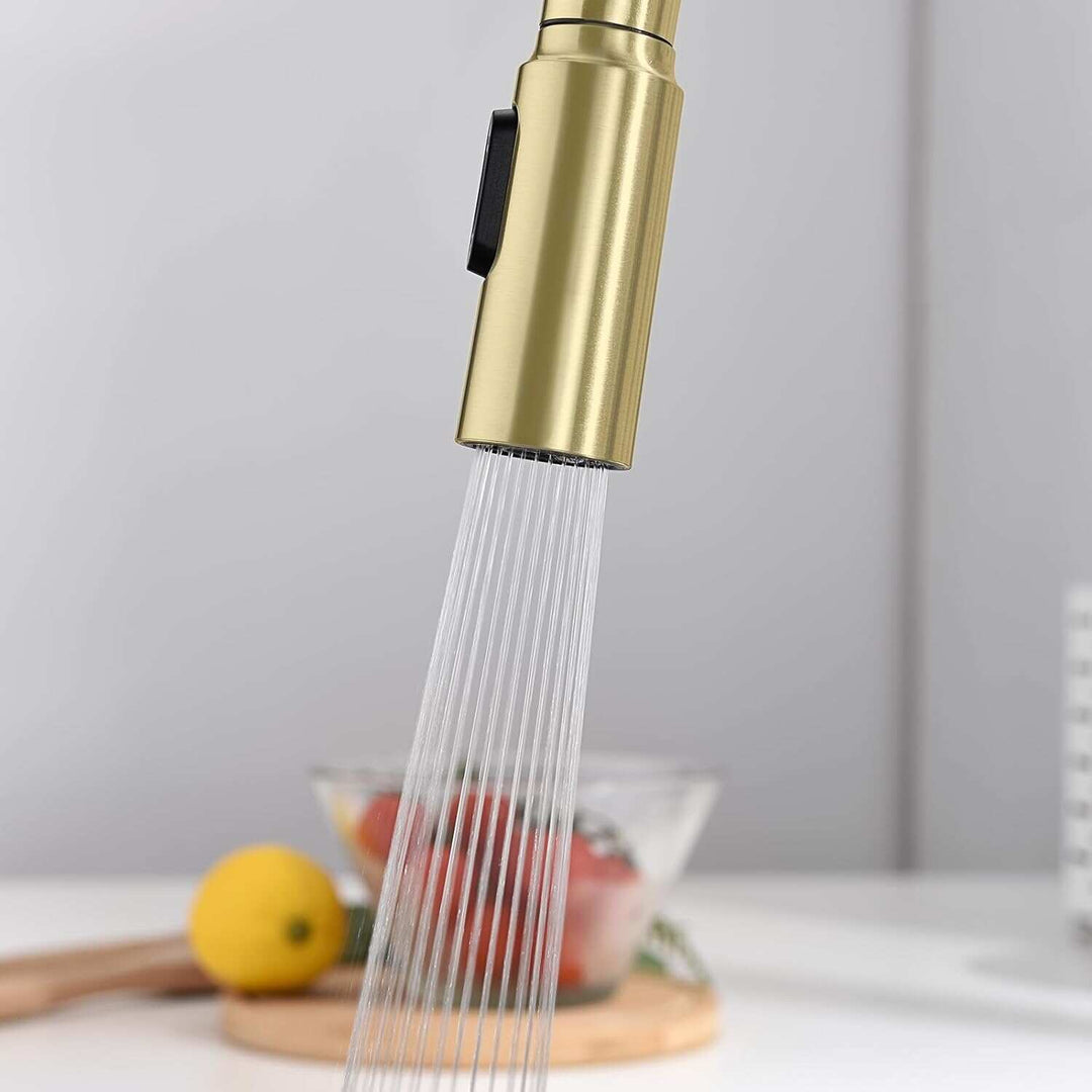 Pull-Down Kitchen Faucet with Temperature Display in Fahrenheit, 3 Water Outlet Modes, Faucet for Kitchen Sink, KF2501