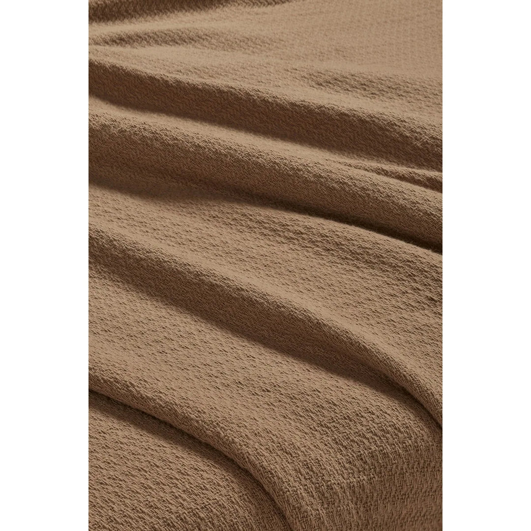 Waffle Weave Honeycomb Knit Soft Cotton Blanket
