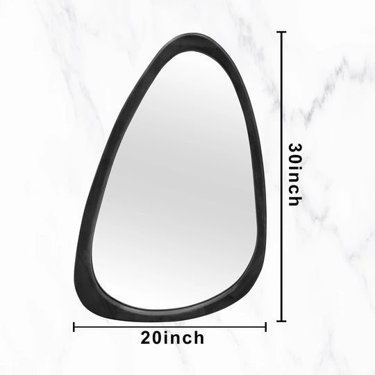 Irregular Mirror Asymmetrical Wood Wall Mirror