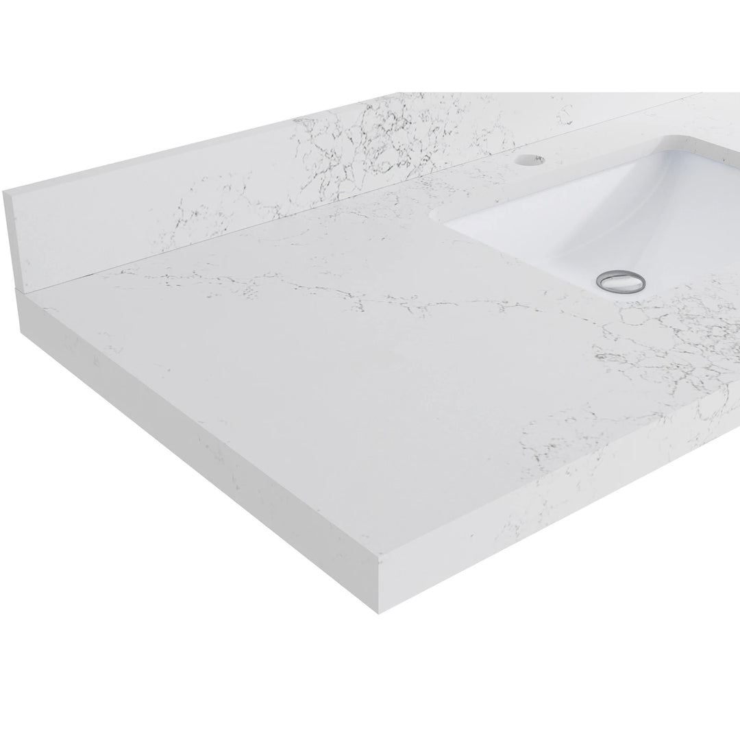 Willow Collection 84 in W X 22 in D X 36 in H Boston Double Bowl Sink Bathroom Vanity with Countertop