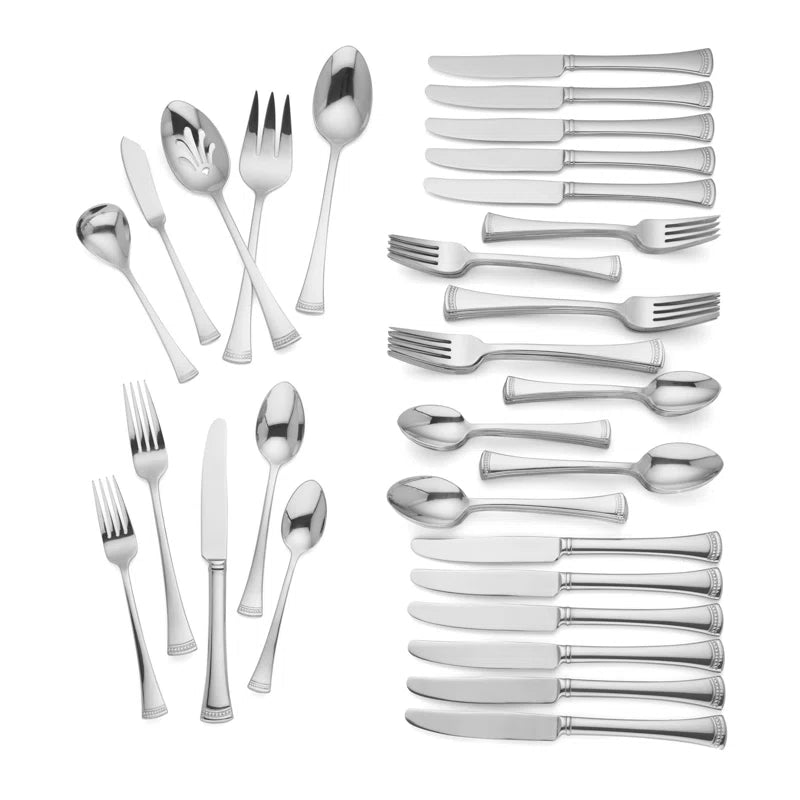 Portola 65-Piece Flatware & Serving Set, Service for 12