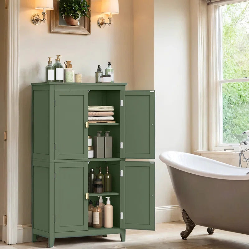 Arhavi 42.1" H Floor Storage Cabinet, Storage Unit, Freestanding Cabinet with 4 Doors
