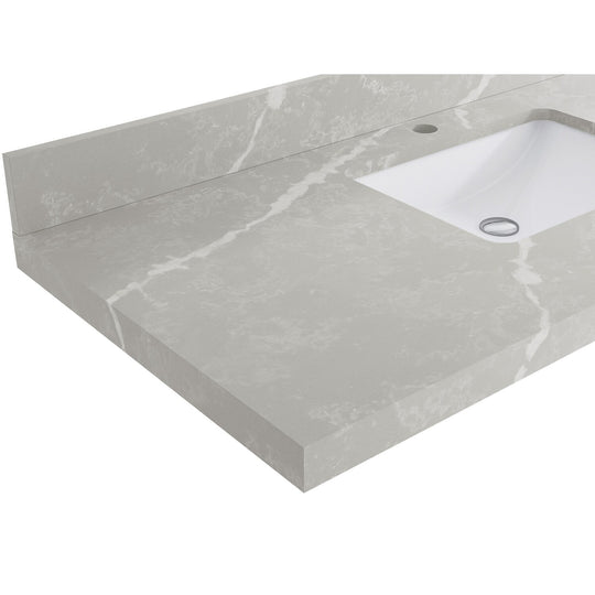 Willow Collection 84 in W X 22 in D X 36 in H Boston Double Bowl Sink Bathroom Vanity with Countertop