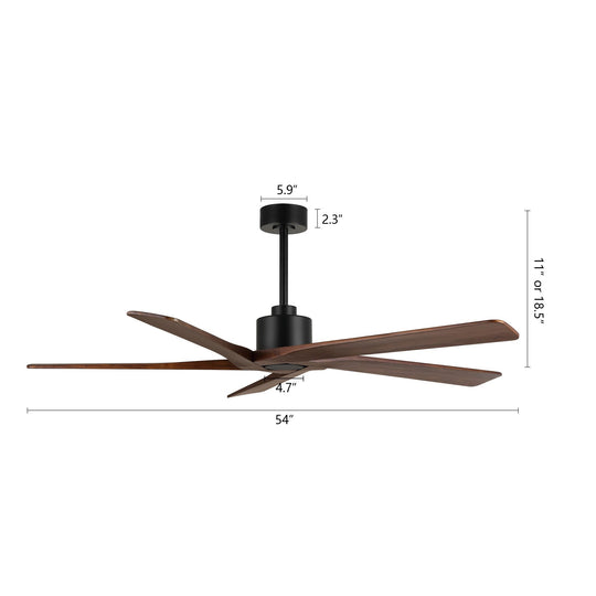54 Inch DC Motor Indoor Ceiling Fan without Lights