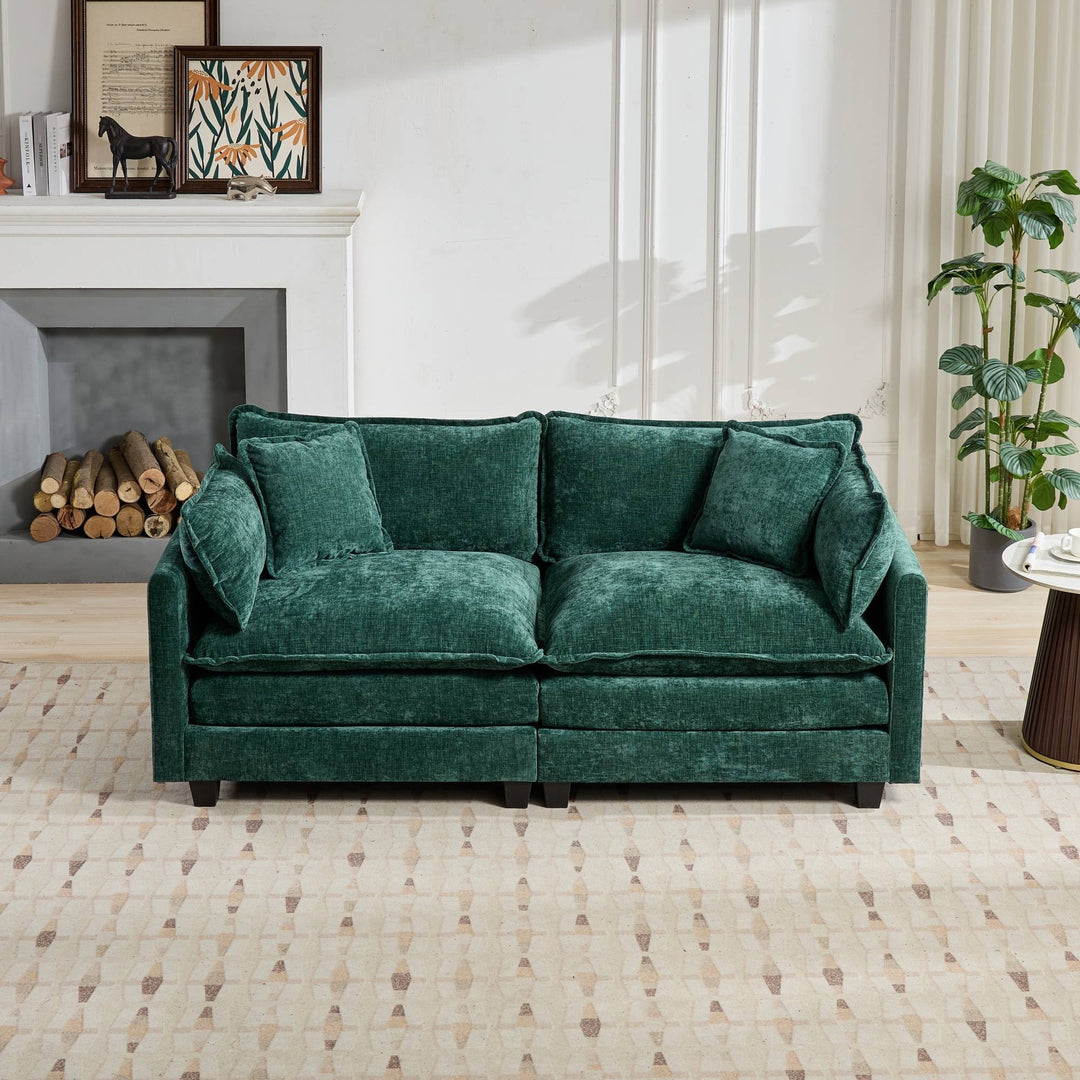 Cloud Sofa Loveseat,Modern Sectional Couch,Comfy Double Layer Upholstered Seat Cushion