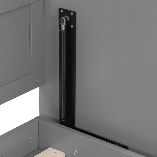 Queen Size Murphy Bed with Fold-Down Desk, Dual LED Lights & Built-In USB Power Station