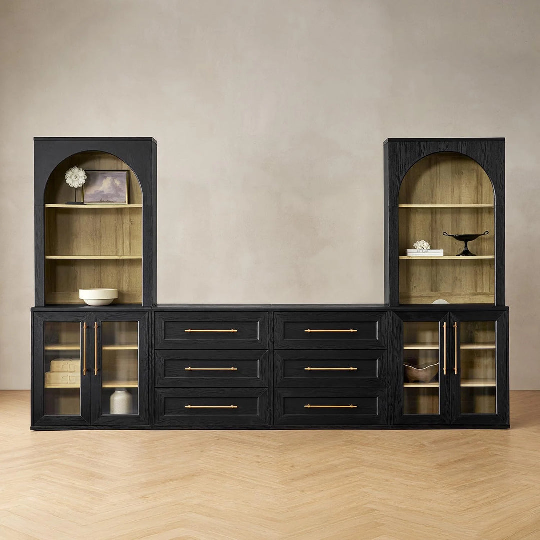Mopio Blake 4 Piece Entertainment Center with Storage