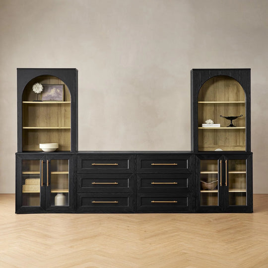 Mopio Blake 4 Piece Entertainment Center with Storage