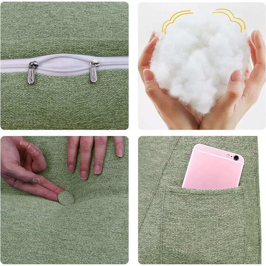 Bed Rest Wedge Reading Pillow Headboard Back Support Cushion