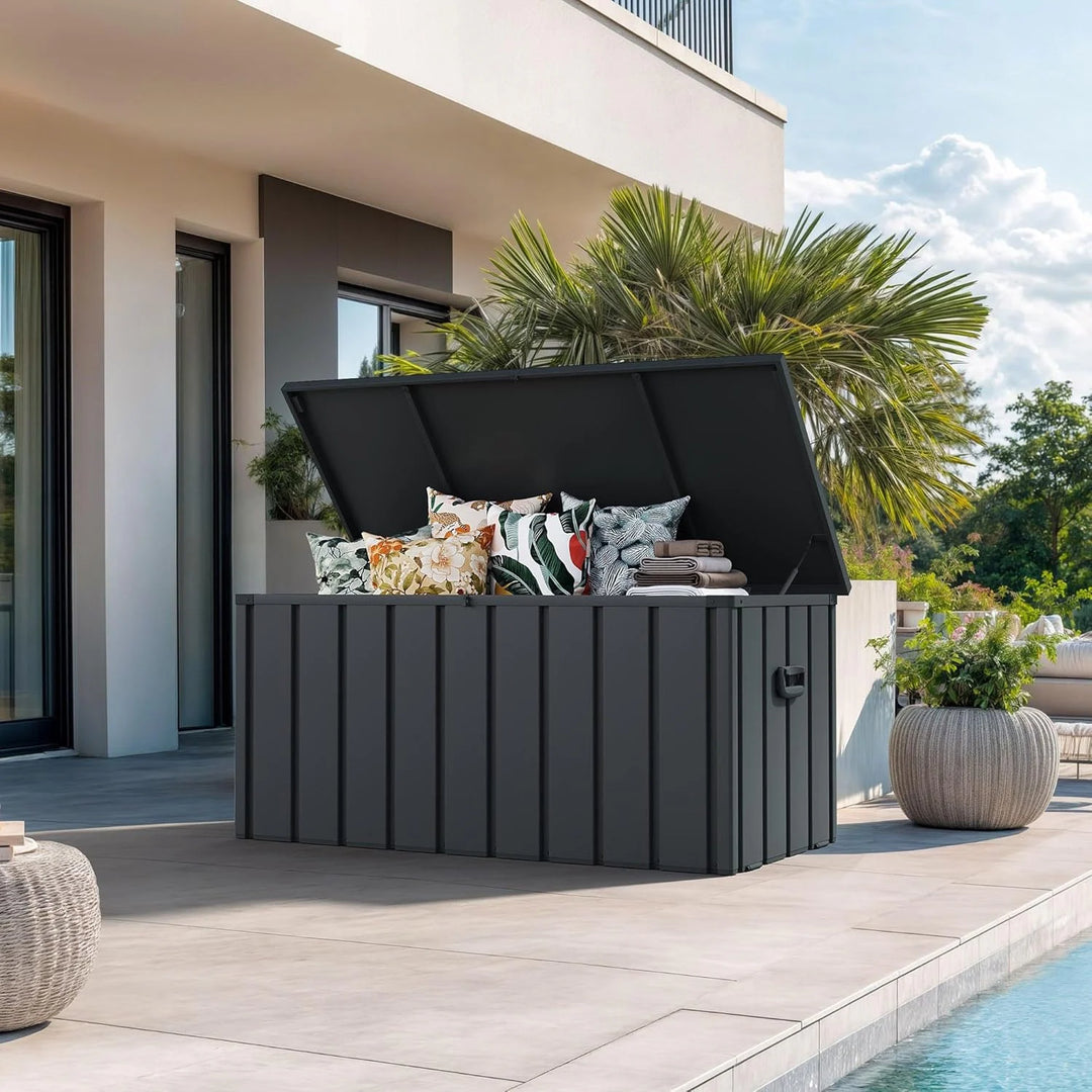 Outdoor Deck Box Waterproof Lockable Storage Box Container with Lid