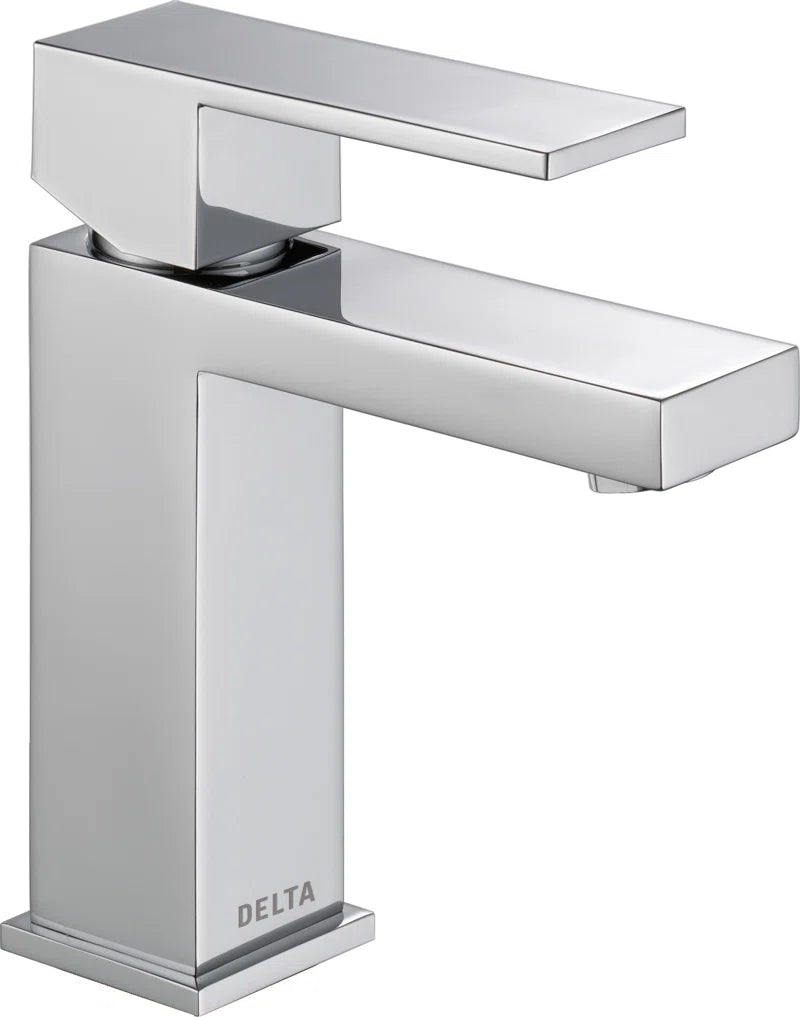 Modern Single Hole Bathroom Faucet with Drain Assembly, Single Handle Bathroom Sink Faucet