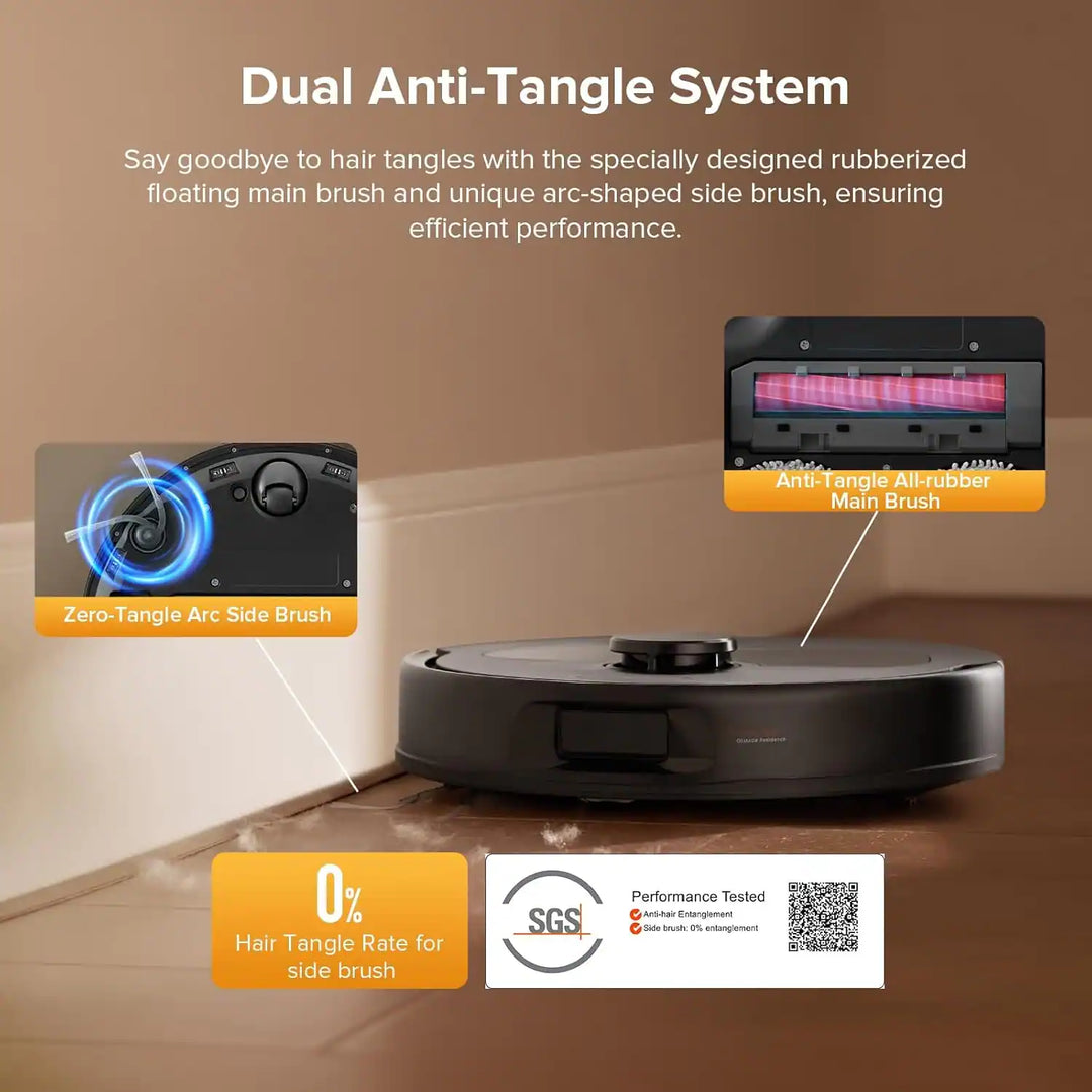 QV 35S Robot Vacuum and Mop,10000Pa Suction, Self-Emptying, Self-Washing & Air Drying,10Mm Mop Raise