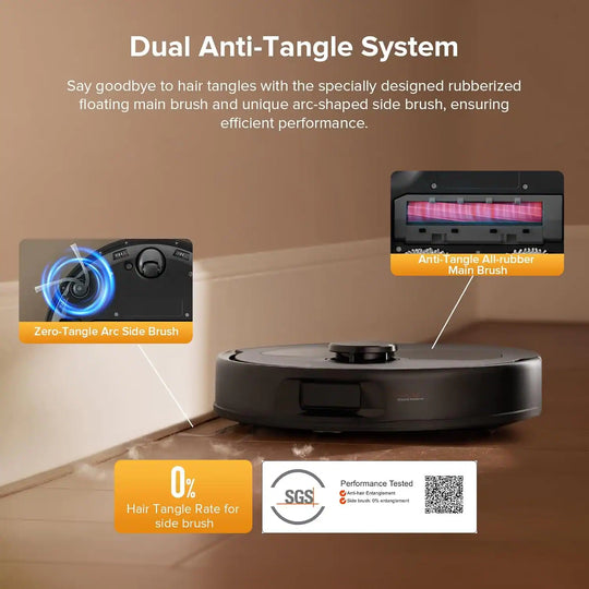 QV 35S Robot Vacuum and Mop,10000Pa Suction, Self-Emptying, Self-Washing & Air Drying,10Mm Mop Raise