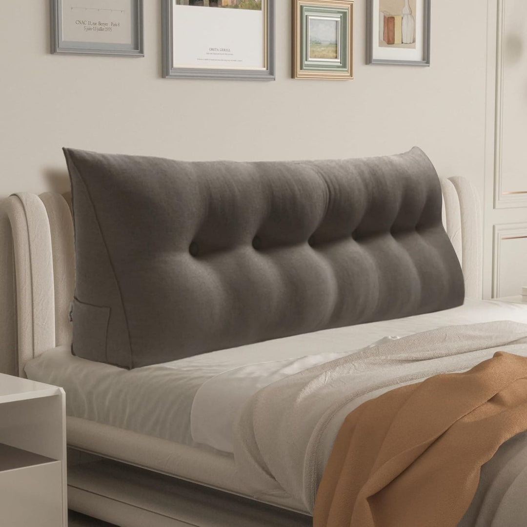 Bed Rest Wedge Reading Pillow Headboard Back Support Cushion