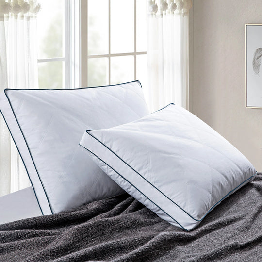 Medium-Firm 2-Inch Gusset Feather and down Pillows Set of 2