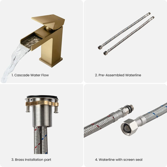 Waterfall Single Handle Bathroom Faucet