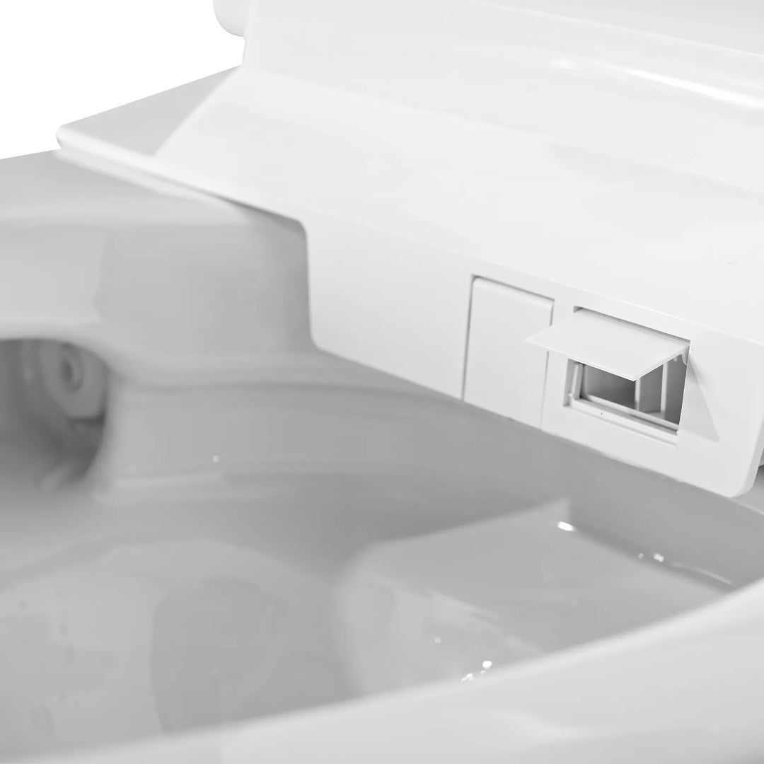 Smart Toilet Bidet Combo with Self-Cleaning Nozzle, Heated Seat, Night Light, Knob Control, Power Outage Flushing, Soft Close