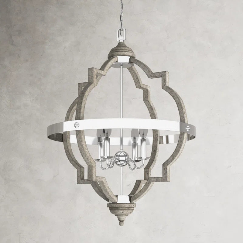 Freemont 4 - Light Dimmable Lantern Geometric Chandelier