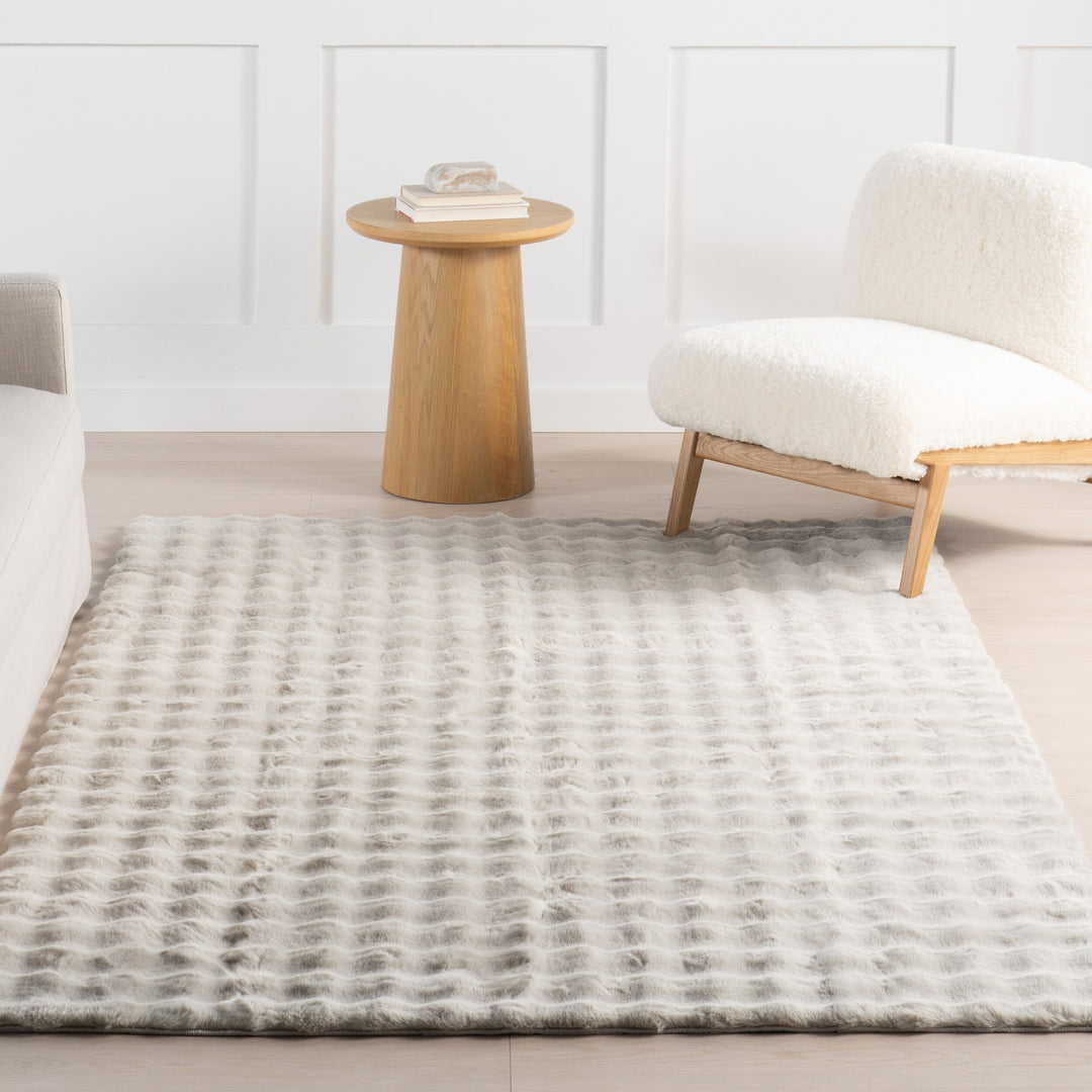 Jeni Solid Plush Machine Washable Area Rug