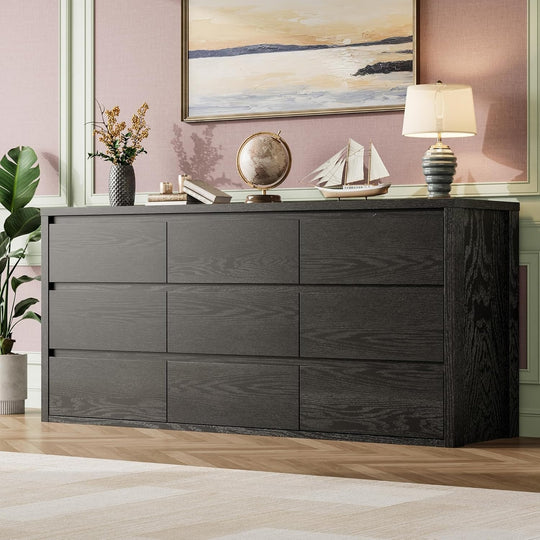 7-Drawer Dresser for Bedroom,Wide Wood Chest with Handle-Free Design,Modern Storage Cabinet for Living Room or Entryway