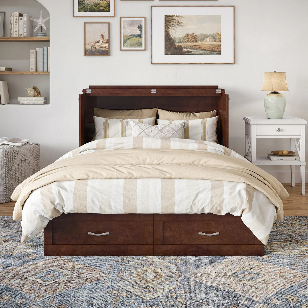 Hamilton Murphy Bed Chest with Mattress and Storage Drawer