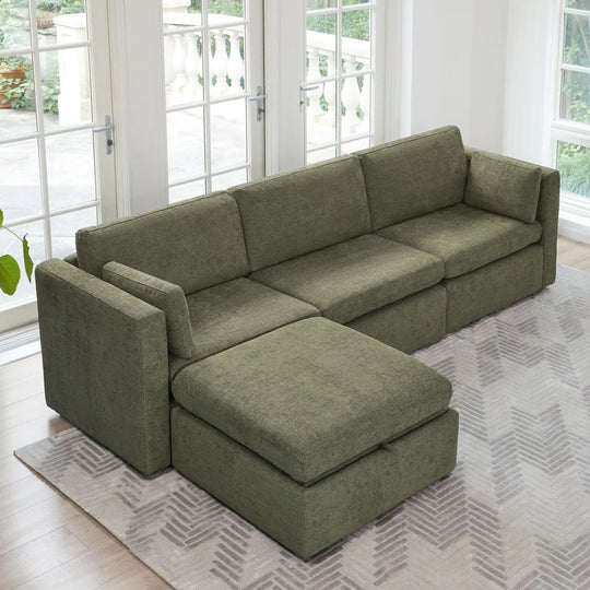 Mia Oversized Modular Sectional Fabric Sofa