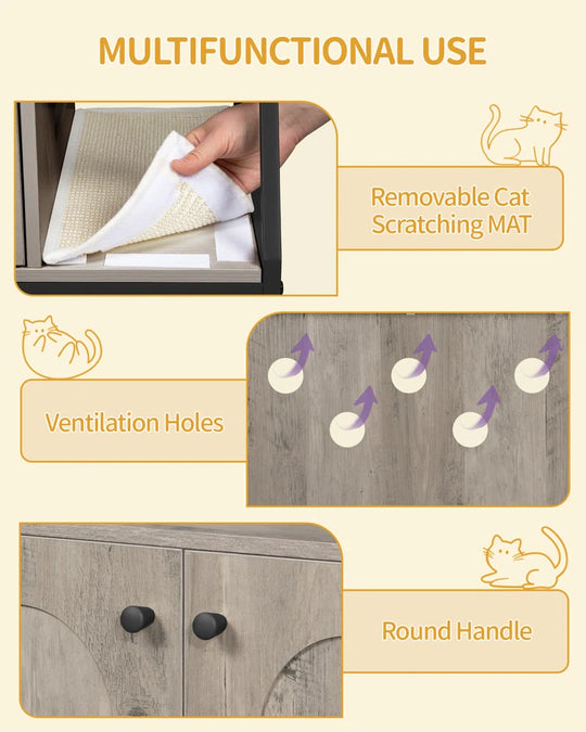 Drelynn Wood Litter Box Enclosure