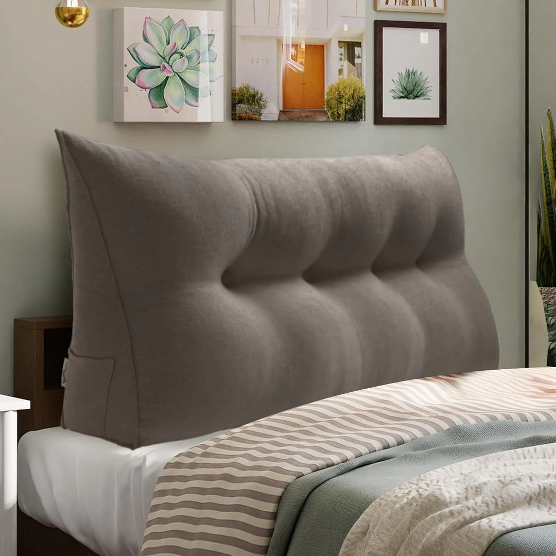 Bed Rest Wedge Reading Pillow Headboard Back Support Cushion